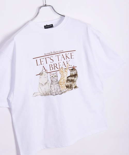 tシャツ Tシャツ メンズ キャットプリントＴシャツ ネコ柄Ｔシャツ｜zozo｜19