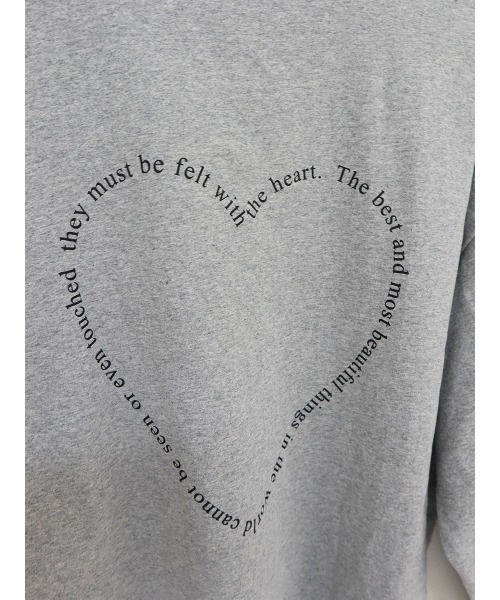 tシャツ 「hideka select」ハートロゴロングＴシャツ / ハート ロンT ロゴT オーバーサイズ ビッグサイズ レディース HEILIS tシャツ 「hideka select」ハートロゴロングTシャツ