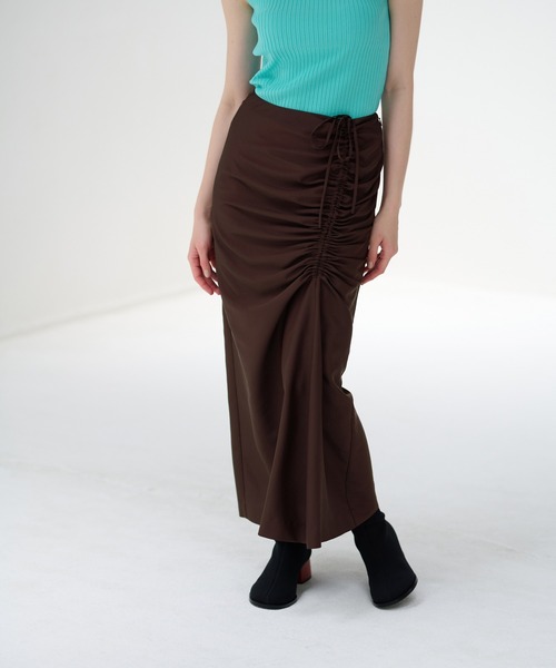 LANVIN en Bleu スカート ドロストタイトスカート : ZOZOTOWN Yahoo!店