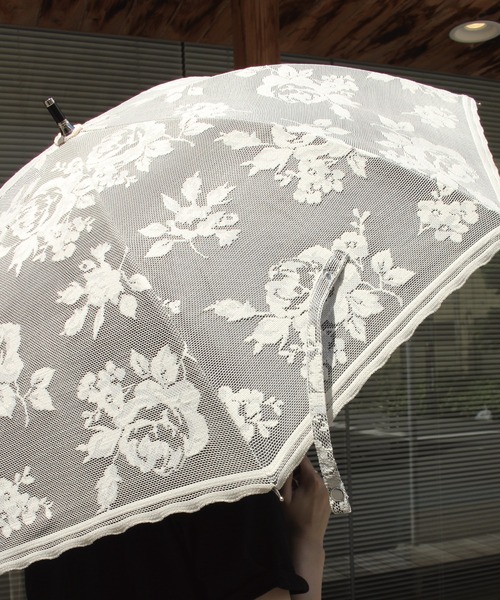 ★新品★ランバンコレクション　晴雨兼用日傘　長傘　スライド式　遮光　レース刺繍 LANVIN COLLECTION ランバン コレクション 日傘 長傘 晴雨兼用