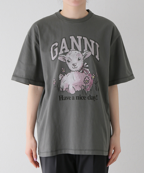 GANNI ガニー Tシャツ 2352-64P1038201.jpg?v=1711514068