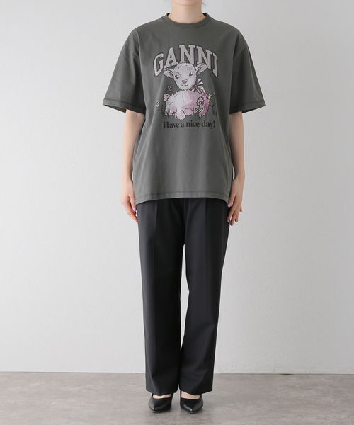 GANNI tシャツ Tシャツ 「GANNI / ガニー」Future Heavy Jersey