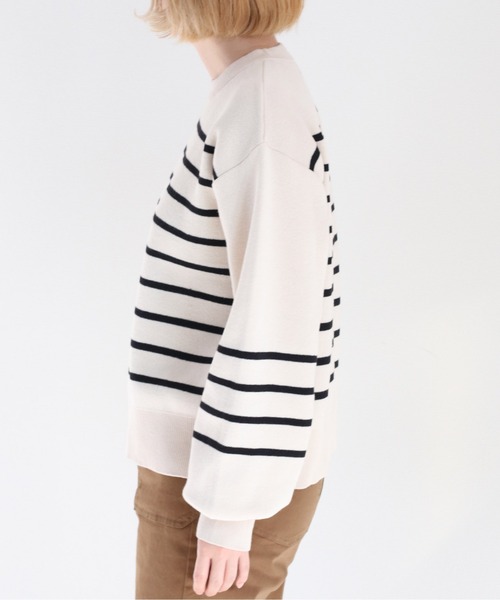 cepo（セポ） ニット セーター パネルボーダーコットンニット