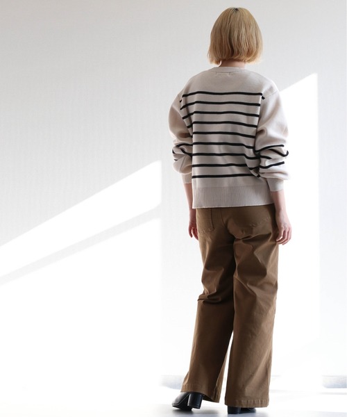 cepo（セポ） ニット セーター パネルボーダーコットンニット