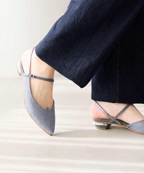 パンプス 「Made in Japan」「撥水」ローヒールバックストラップパンプス/641212_25
