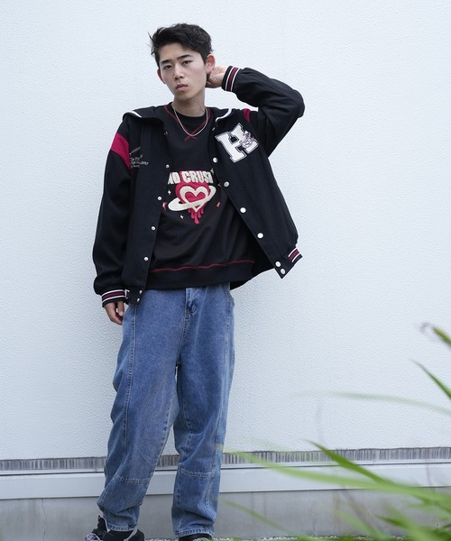 スタジャン HOOK -original- リバーシブルセーラーカラーブルゾン