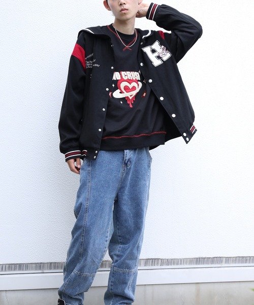 スタジャン HOOK -original- リバーシブルセーラーカラーブルゾン