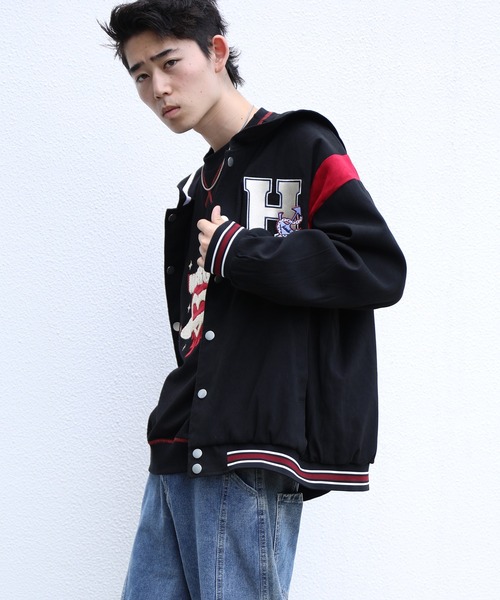 スタジャン HOOK -original- リバーシブルセーラーカラーブルゾン