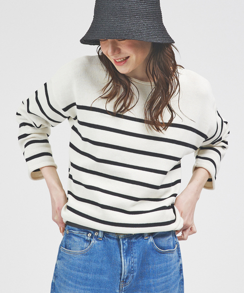 ニット セーター 「TRICOTS JEAN MARC」ボートネック ボーダーニットプルオーバー レディース TRICOTS JEAN MARC ニット セーター 「TRICOTS MARC」ボート