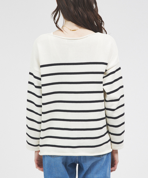 ニット セーター 「TRICOTS JEAN MARC」ボートネック ボーダーニットプルオーバー レディース TRICOTS JEAN MARC ニット セーター 「TRICOTS MARC」ボート