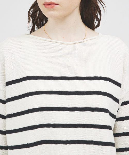 ニット セーター 「TRICOTS JEAN MARC」ボートネック ボーダーニットプルオーバー レディース TRICOTS JEAN MARC ニット セーター 「TRICOTS MARC」ボート
