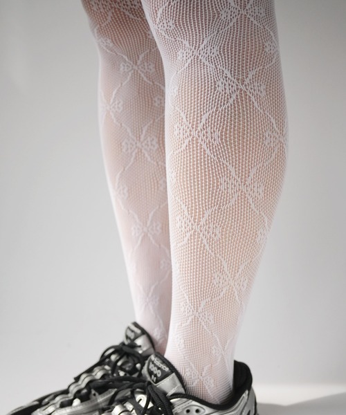 Port（ポート） タイツ 「 」 フレンチガーリー リボン 編みタイツ