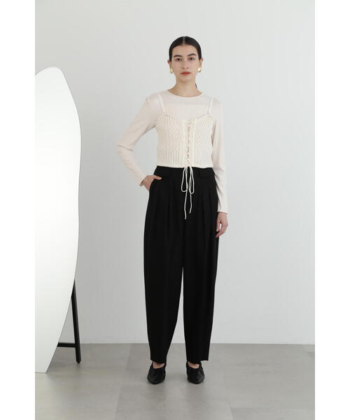 JILL STUART パンツ ハイウエストコクーンパンツ レディース
