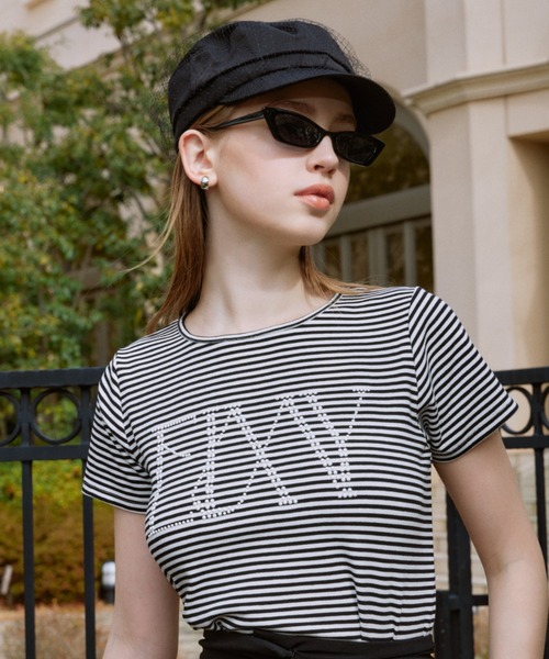 eimy istoire tシャツ パールロゴミニマルTシャツ レディース