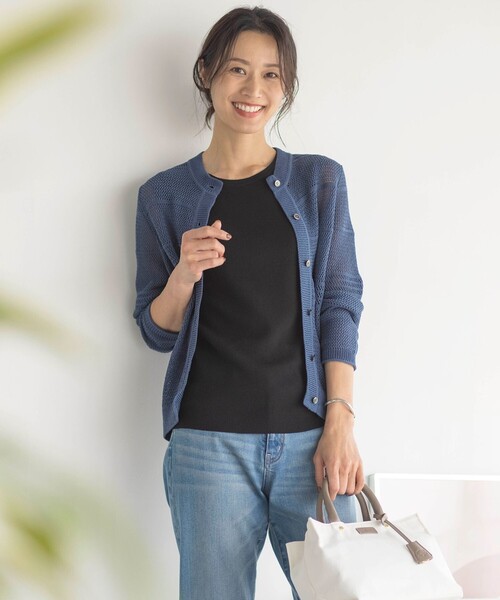 カーディガン PATTERN MESH クルーネック カーディガン レディース カーディガン PATTERN MESH クルーネック レディース : ZOZOTOWN
