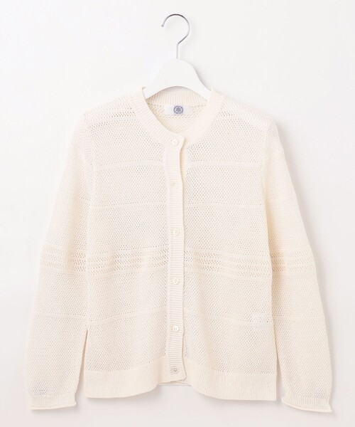 カーディガン PATTERN MESH クルーネック レディース : ZOZOTOWN