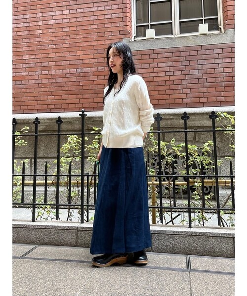 極美品 Brooks Brothers リネン 麻 カーディガン ニット L BROOKS BROTHERS カーディガン リネン ケーブル Vネック