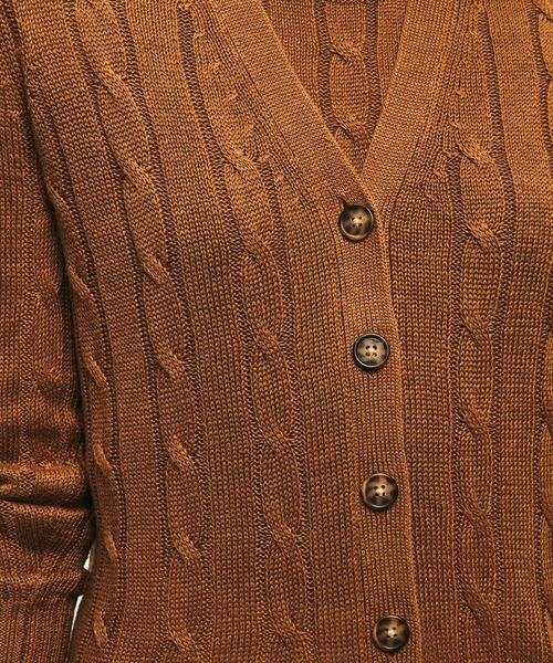 極美品 Brooks Brothers リネン 麻 カーディガン ニット L リネン Vネック カーディガン | Brooks Brothers Japan