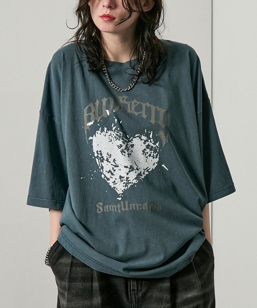 tシャツ 「Alfred Alex」ヴィンテージメイクデザイン ビッグピグメント