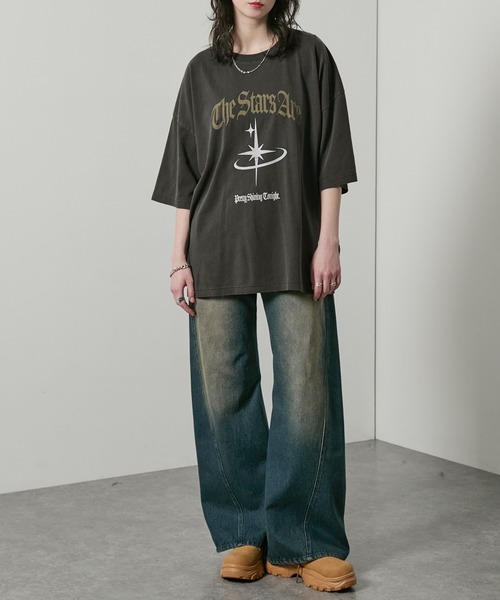 tシャツ 「Alfred Alex」ヴィンテージメイクデザイン ビッグピグメント