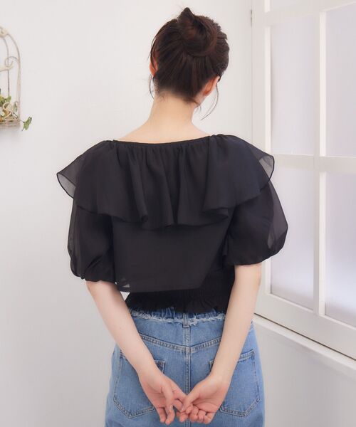 めろ　ブラウスセット Emsexcite ブラウス シャツ プレートフリルボレロSET レディース