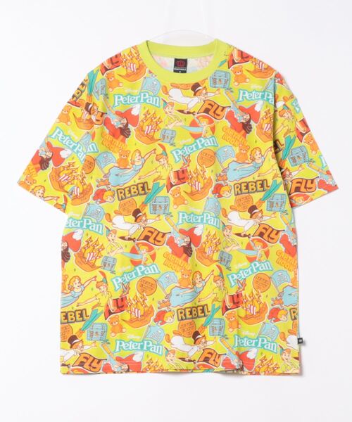 Disney tシャツ 親子お揃い ディズニー ステッカー風総柄 T