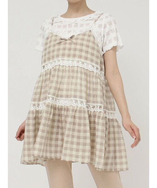 merry jenny（メリージェニー） キャミソール checkフレアベビードール