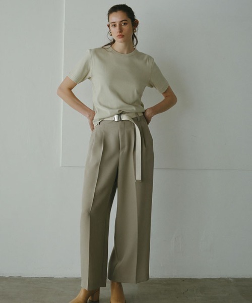 etretokyo オーガニックコットンUネッ クT three dots オーガニックコットンクルーネックTee(M WHITE