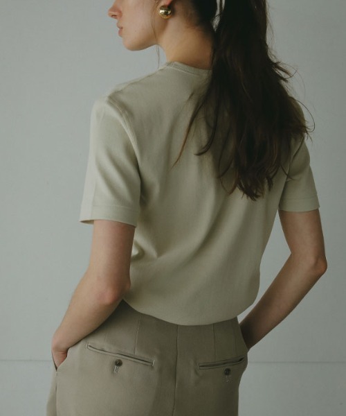 etretokyo オーガニックコットンUネッ クT three dots オーガニックコットンクルーネックTee(M WHITE