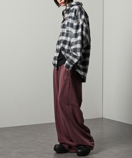 alude 完売品グラデーションチェックシャツ シャツ 「Alfred Alex」グラデーションチェックシャツ メンズ