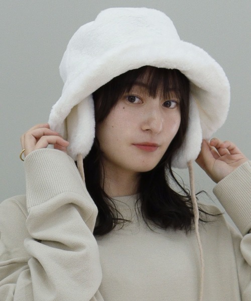 tiit tokyo 新品　ファー帽子 QUEENHEAD 帽子 ハット ファードックイヤーハット レディース