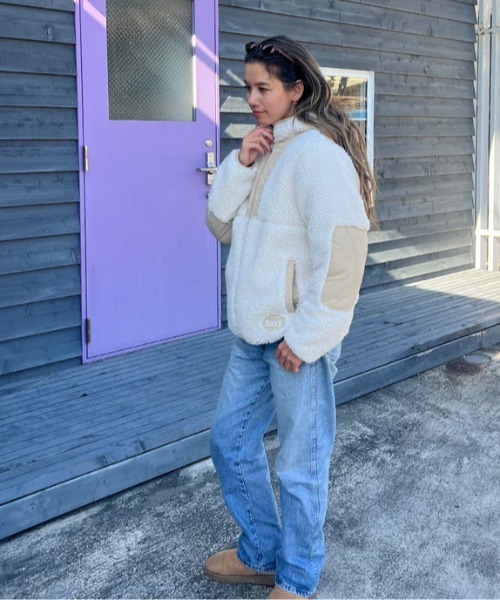 ROXY ブルゾン アウター MOROCKIN CRUSH/ロキシーモコモコジップ