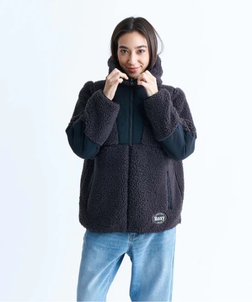 ROXY ブルゾン アウター MOROCKIN CRUSH/ロキシーモコモコジップアップ