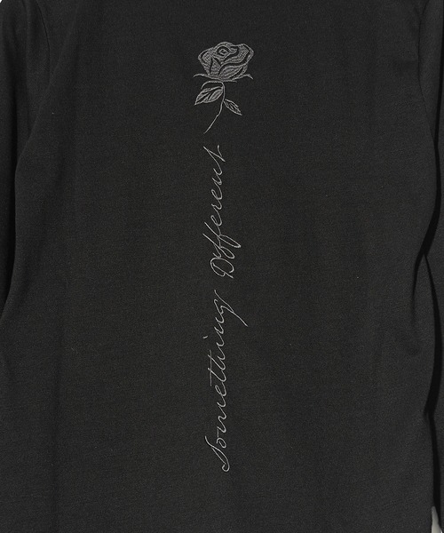 SOMEDIFF（サムディフ） tシャツ 「SOMEDIFF」バックバラ刺繍ロンT