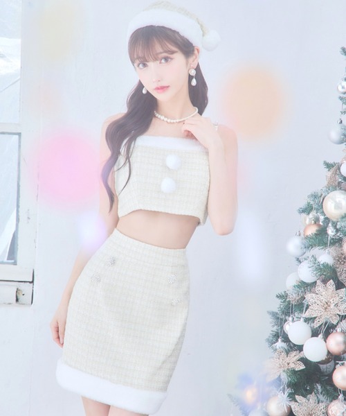 sugae nine ツイード　サンタ　コスプレ sugar nine コスプレ ジャケット付きツイードセットアップサンタ