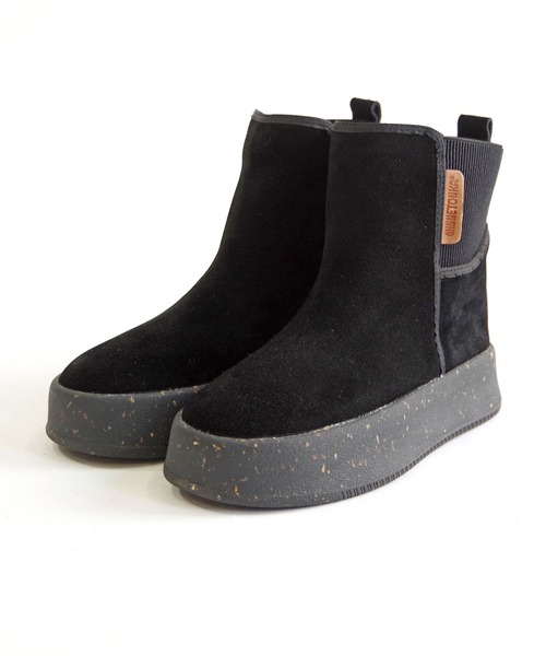 ミネトンカ MINNETONKA 本革 撥水加工 サイドゴアブーツ 黒 24 Minnetonka（ミネトンカ） ブーツ MINNETONKA（ミネトンカ
