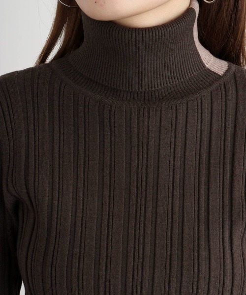 EGLANTINE（エグランティーヌ） ニット セーター 配色タートル