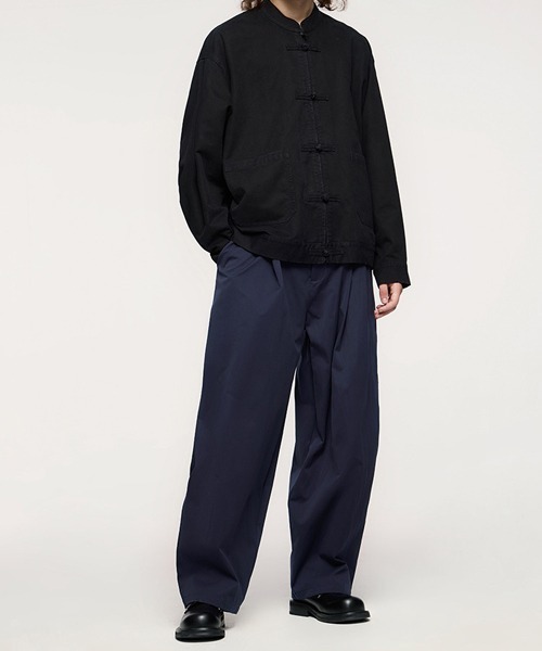 チノパン R. : Wide Leg Pleats Pants メンズ レディース_21