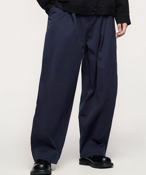 チノパン R. : Wide Leg Pleats Pants メンズ レディース_22