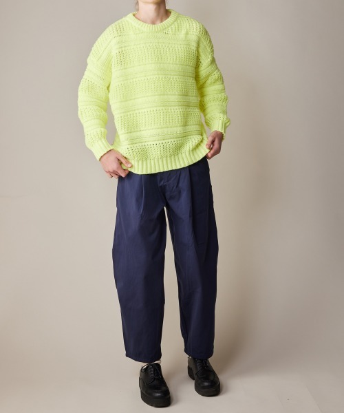 チノパン R. : Wide Leg Pleats Pants メンズ レディース_3