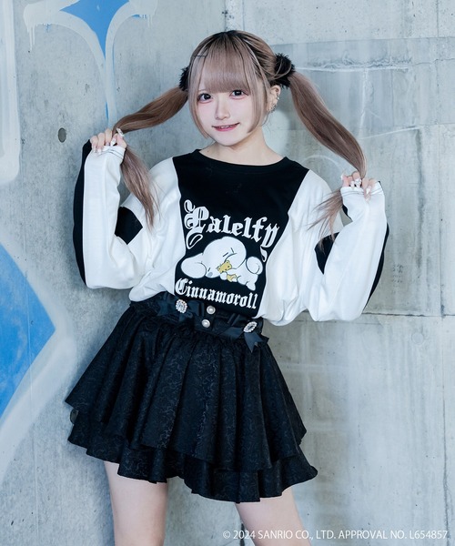 tシャツ シナモロール すやすやロンT レディース