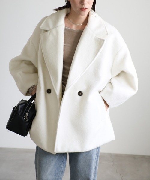 新品未使用☆マイストラーダ☆スプリングコート☆チェスターコート☆白コート☆M マイストラーダ Mystrada スプリングバックボリュームコート