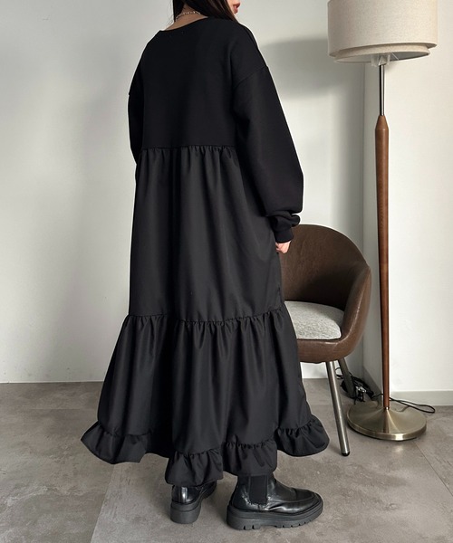 apres jour mignon ワンピース リメイク風裏毛ワンピース「ZOZOTOWN