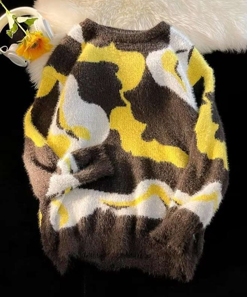 M.&KYOKO カラフル起毛ジャガードセーター/MEN’S 新品タグ付き Check Knit Cardigan / 2520501