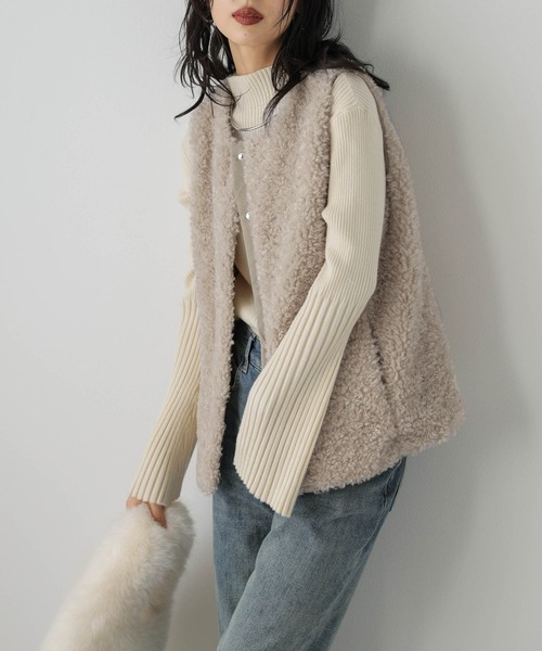 SUGAR BISKET（シュガービスケット） ベスト ジレ フェイクファー