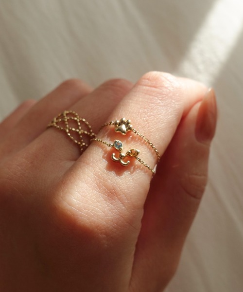 va vendome aoyama 指輪 リング K10YG ねこ オッドアイ リング