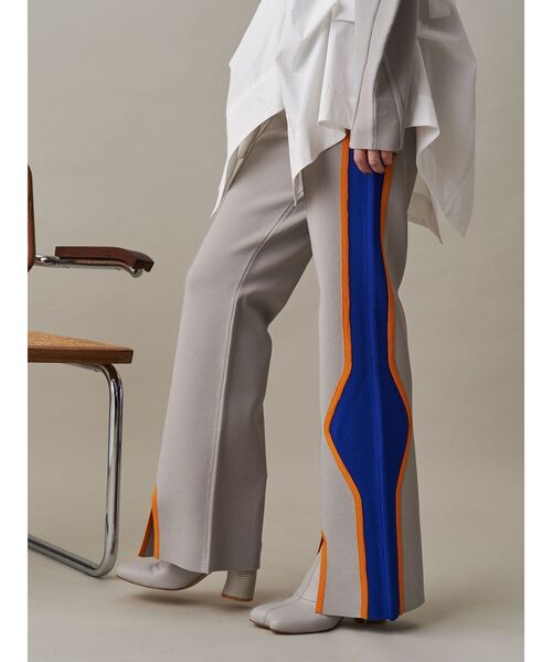 UN3D.（アンスリード） パンツ MULTICOLOR WAVE LINE KNIT PT / マルチ