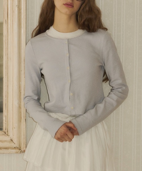 giunon ロングスリーブレースカーディガン GIUNON カーディガン long sleeve lace cardigan / ロング