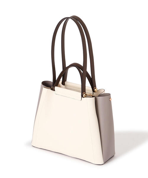 NATURAL BEAUTY BASIC ミニバーハンドルトートバッグ ホワイト