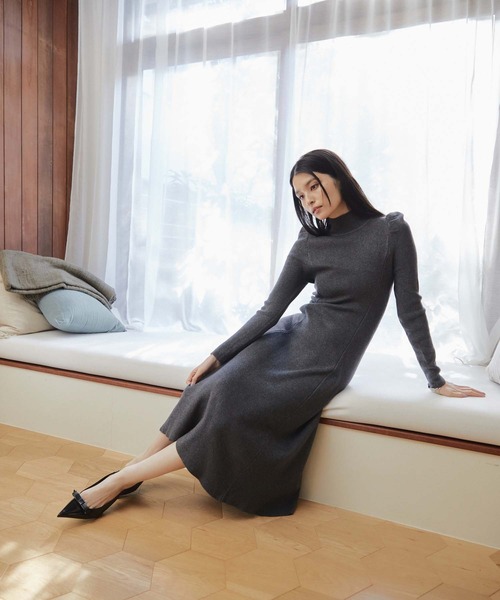 Edit Sheen（エディットシーン） ワンピース パフスリーブハイネック